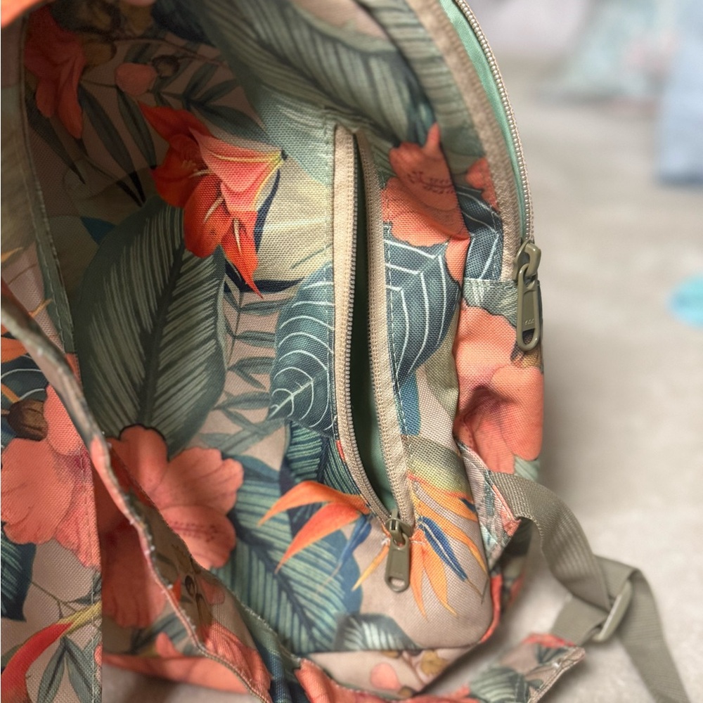 Dakine Floral Mini Backpack in Coral & Sage - Picture 4 of 7